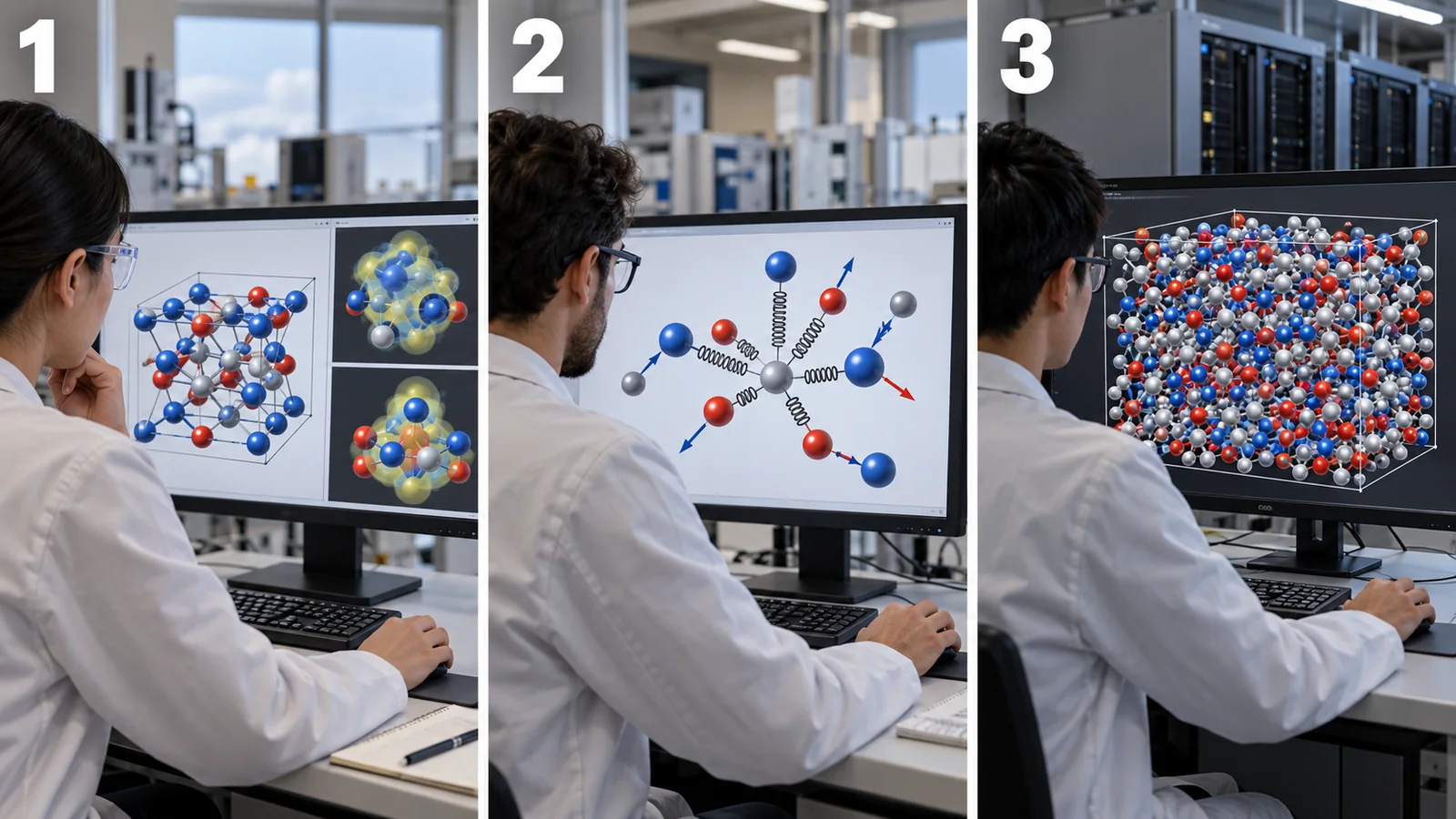 ①参照データを作り、②力の模型を学習し、③運動の計算に使います。学習と使用は別の段階です。
